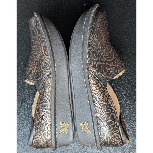 ALEGRIA DEBRA BRONZE BOUQUET LEATHER LOAFERS SHOES WOMENS Size 38 US 8/8.5 - Picture 3 of 10